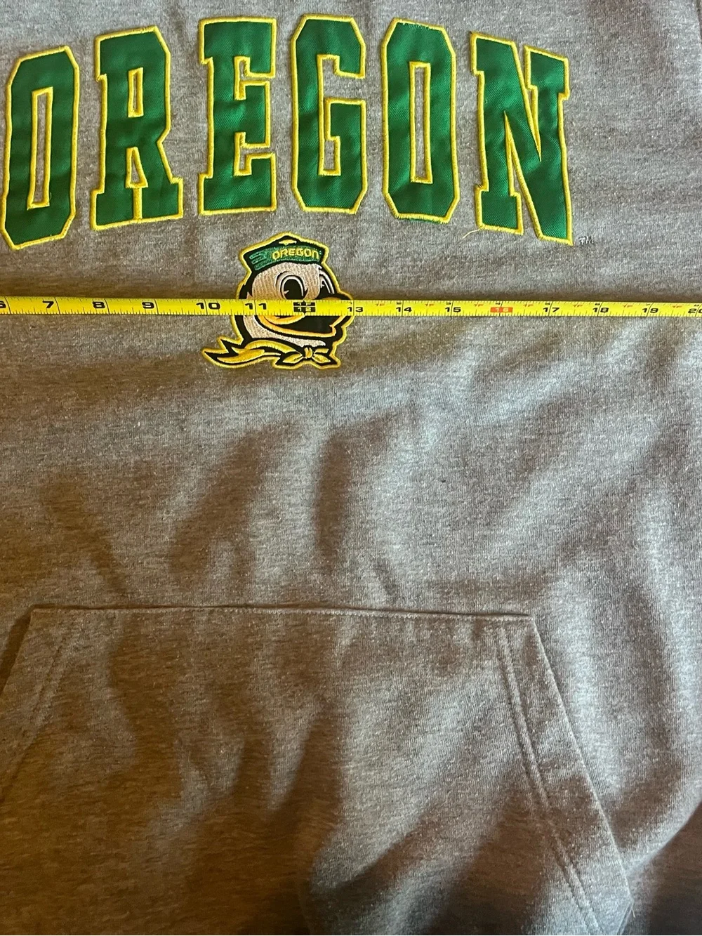 Colosseum Gray Hoodie with Green Oregon Script